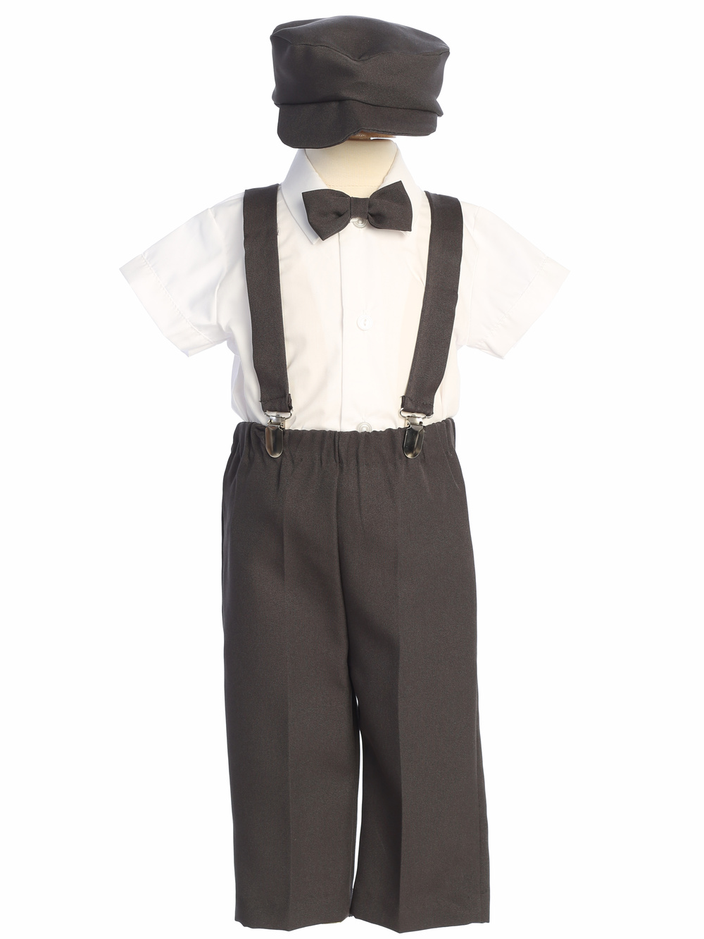 G825A CHR Lito Suspender pant set with short sleeve shirt