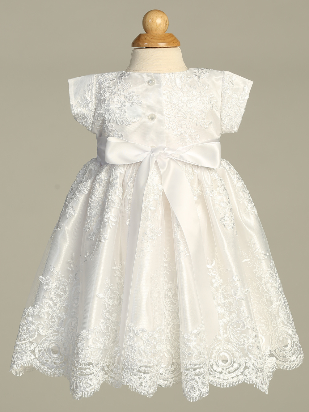 HARLOW WHT Corded and embroidered tulle dress - Girls