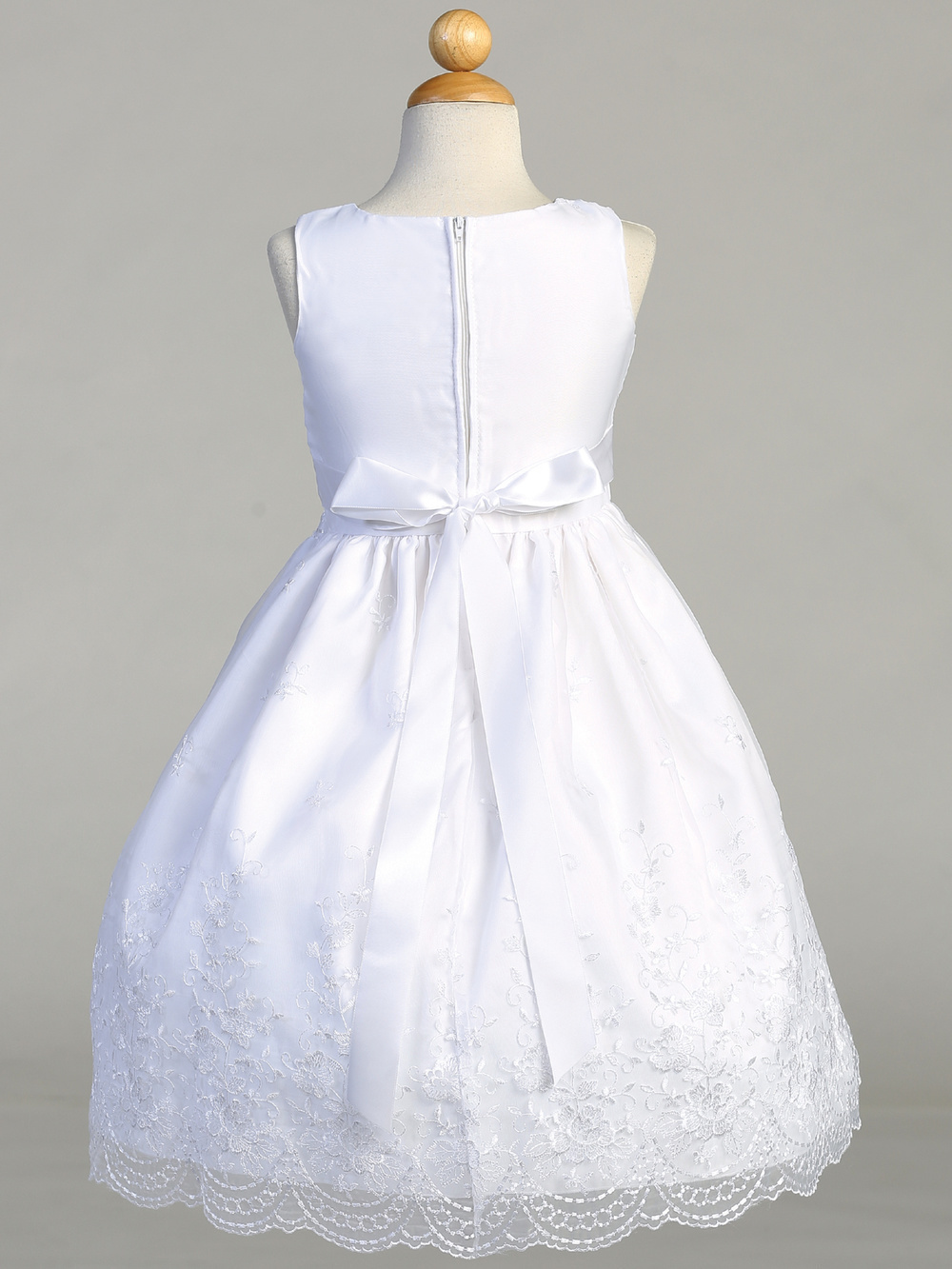 SP110 WHT Embroidered organza - Dresses