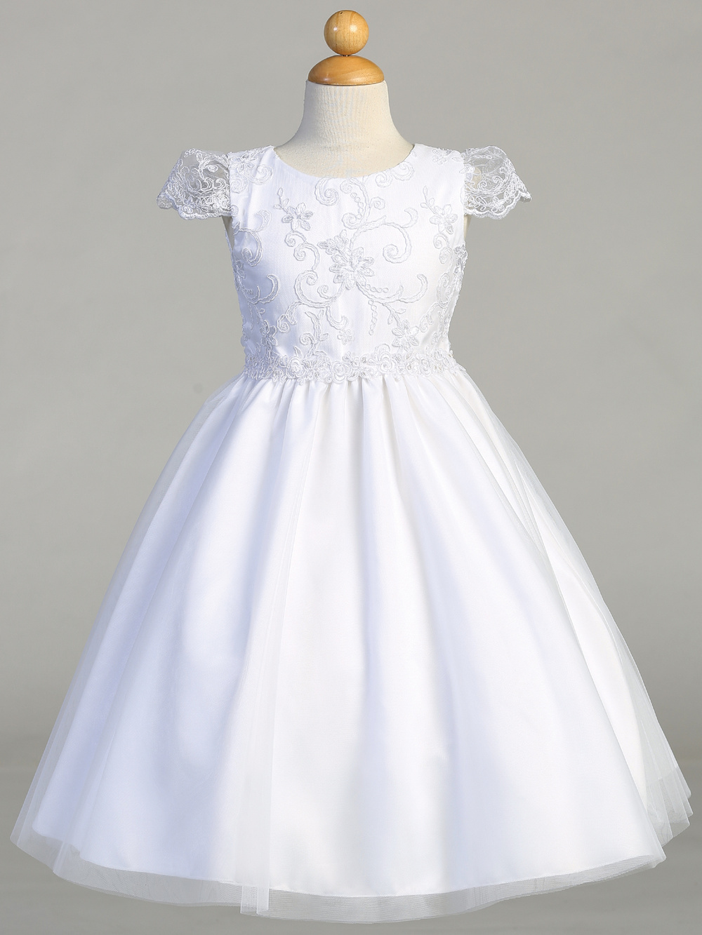 SP182 WHT Corded tulle with sequins - Dresses