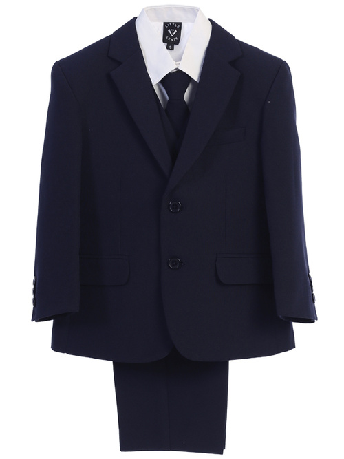 Boys 5 piece Poly Poplin suit with garment bag by Little Gents