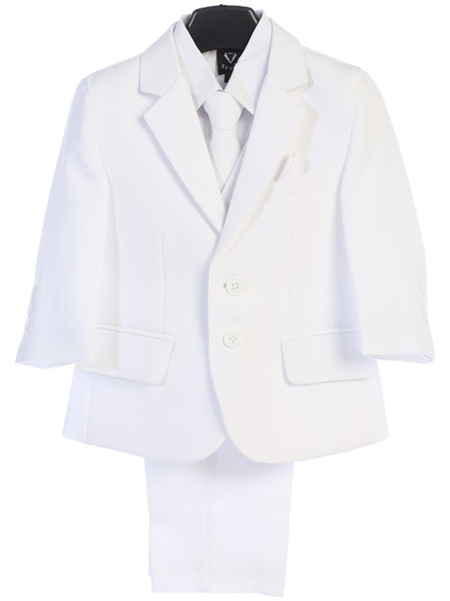 Boys 5 piece Poly Poplin suit with garment bag by Little Gents