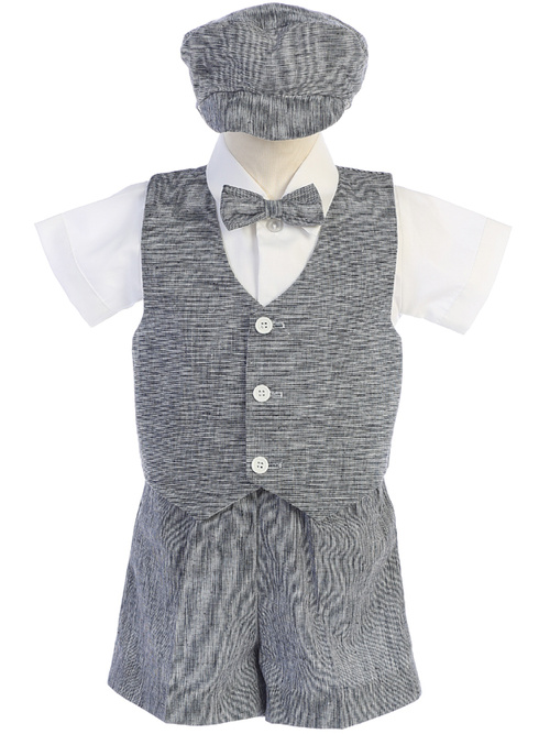Cotton linen vest and short set by Lito