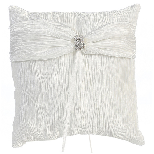 Ring Bearer pillow - crinkled satin by Lito
