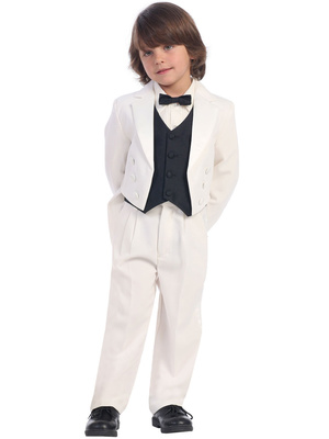 Ivory Tail tuxedo with vest & bowtie