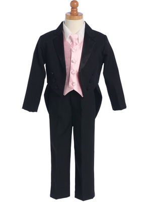 Black Tail tuxedo with vest & necktie