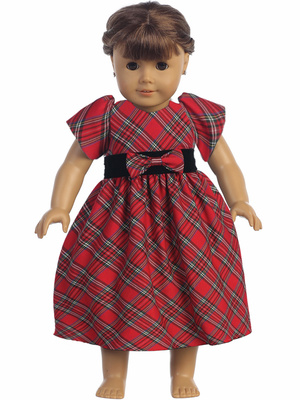 Doll dress - Plaid