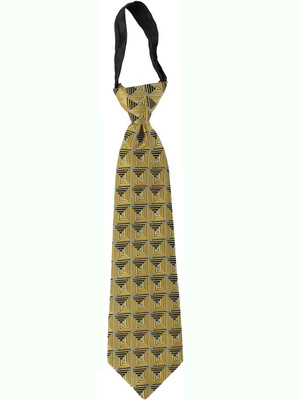 Gold pattern zipper tie