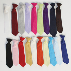Poly silk clip-on necktie