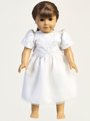Doll dress - Corded tulle with sequins