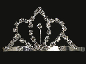 Rhinestone tiara comb